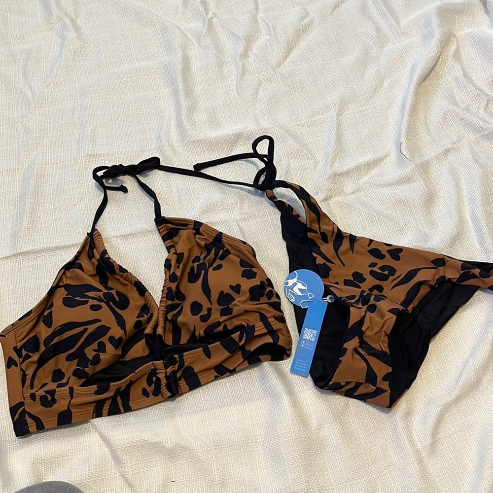 2 piece tan bathing suit